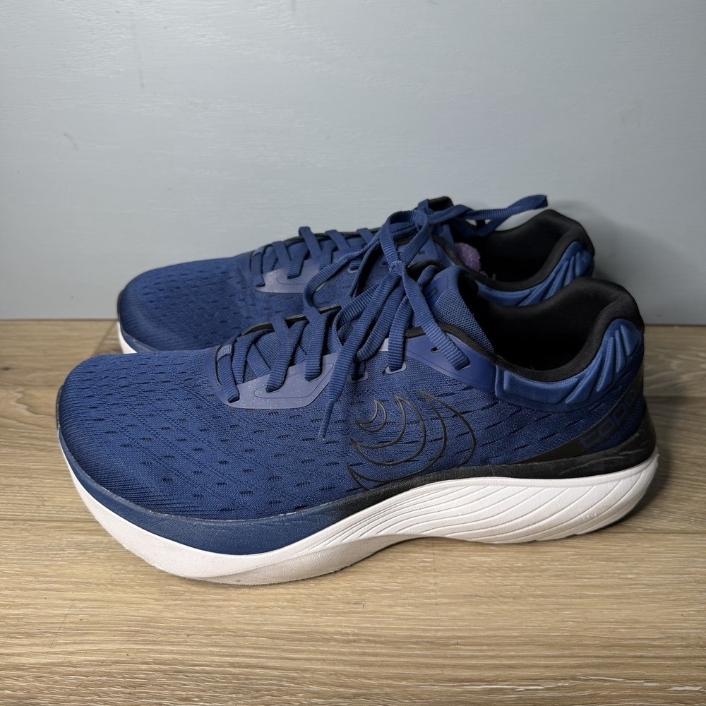 Topo Athletic M-Atmos Navy White Wide Toe Box Running Shoes Men Sz 12.5